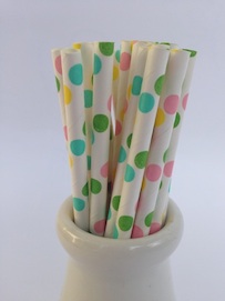 Confetti dot  - paper straws